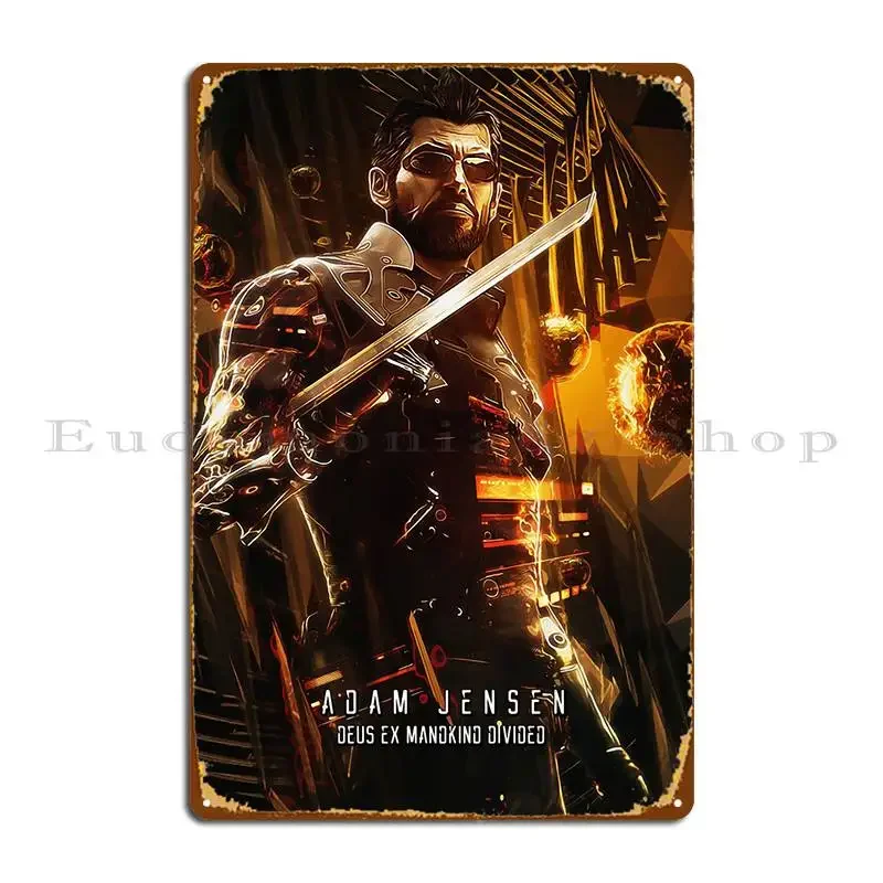 Deus Ex Mankind Divided Metal Signs Pub Vintage Designing Designs Plaques Tin Sign Poster