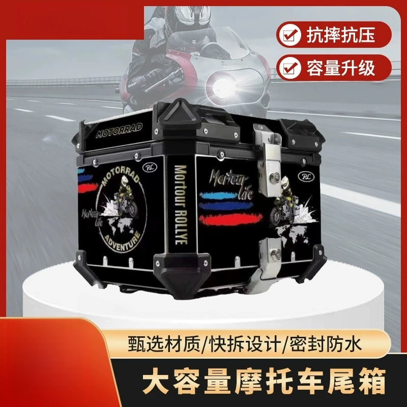 

Хвост наклейки на мотоцикл с быстросъемной базовой пластиной и кожаной подкладкой, высококачественный ящик для хранения багажника