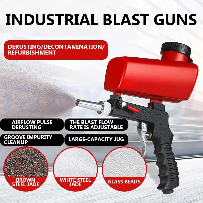 

Adjustable Sandblasting Gun,Portable Home Sandblasting Machine,Pneumatic Small Handheld Blasting Gun Set,Air Tool,For Quartz