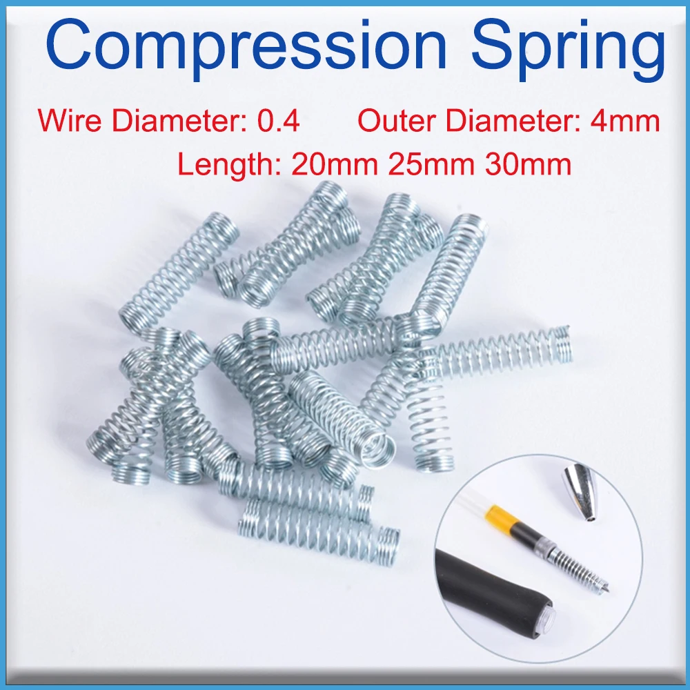 

10/20/50pcs Ballpoint Pen Core Compression Spring Return Precision Small Spring Wire Diameter 0.4mm Outside Diameter 4mm