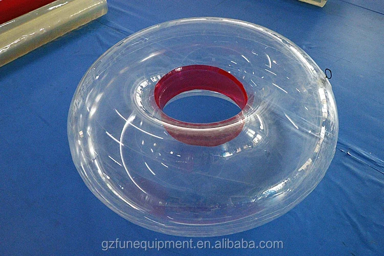 Hot Selling Aangepaste Grappige Opblaasbare Zwemmen Ring Clear Float Ring Sleepbare Ring Helder voor Kinderen