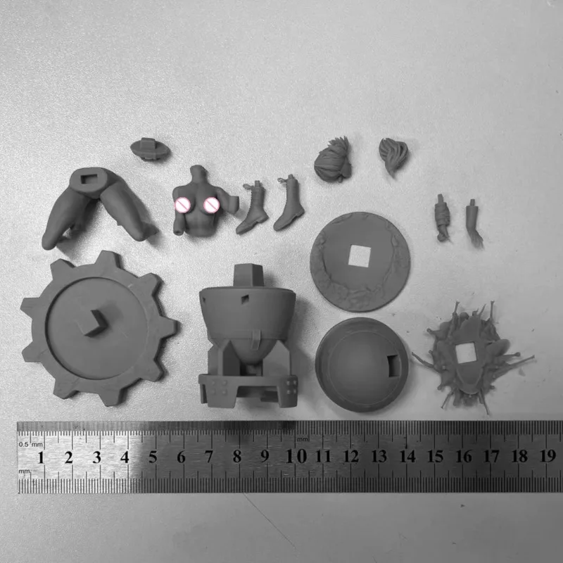 1/24 Scale Resin Figure Assembled Model Kit Radiation Luxi Fantasy Hobby Micro Shrink Statue Toy Unassembled Unpainted DIY Toy