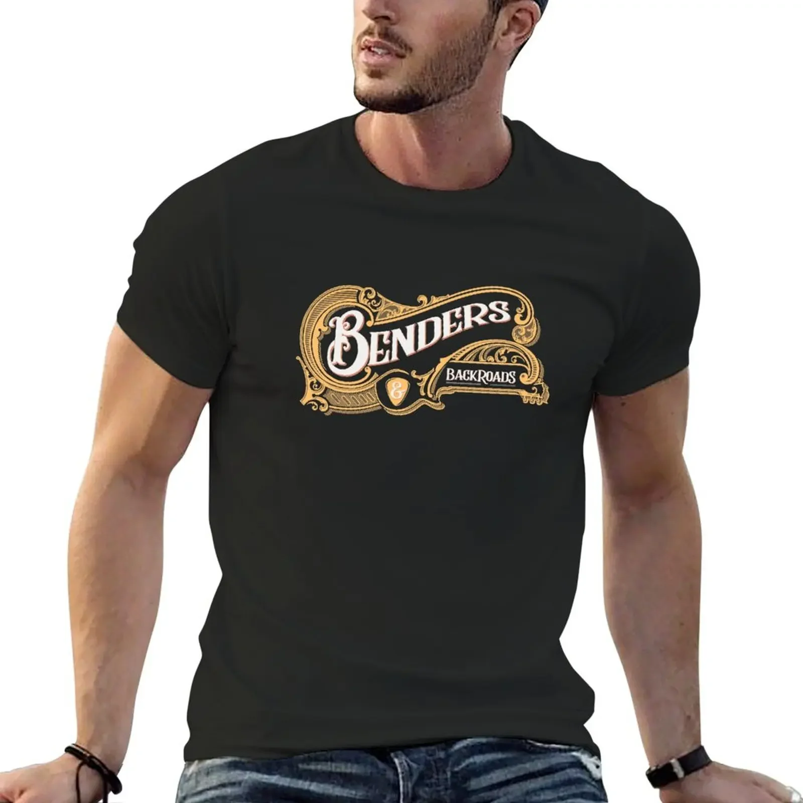 Benders & Backroads: Hilltop Version T-Shirt plus sizes quick drying cotton graphic tees mens fashion