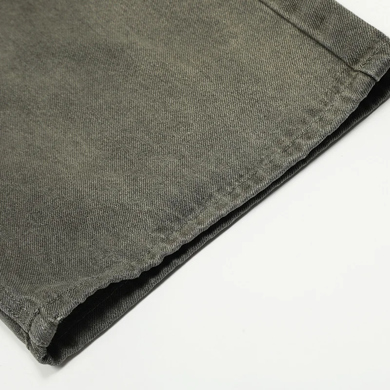 UPRAKF Straight-leg Pocket Wide Leg Jeans Distressed Pants Casual Denim Autumn Fashion Basic High Street Winter