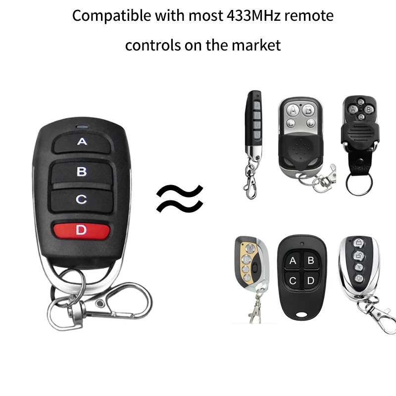 

Universal 433 MHZ Wireless Clone Remote Control Switch Cloning Copy 433.92mhz Gate Garage Door Control Duplicator Portal Key