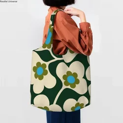 Fashion Print  Japonica Spruce Orla Kiely Tote Shopping Bag Portable Canvas Shoulder Shopper Bags Handbags Gifts