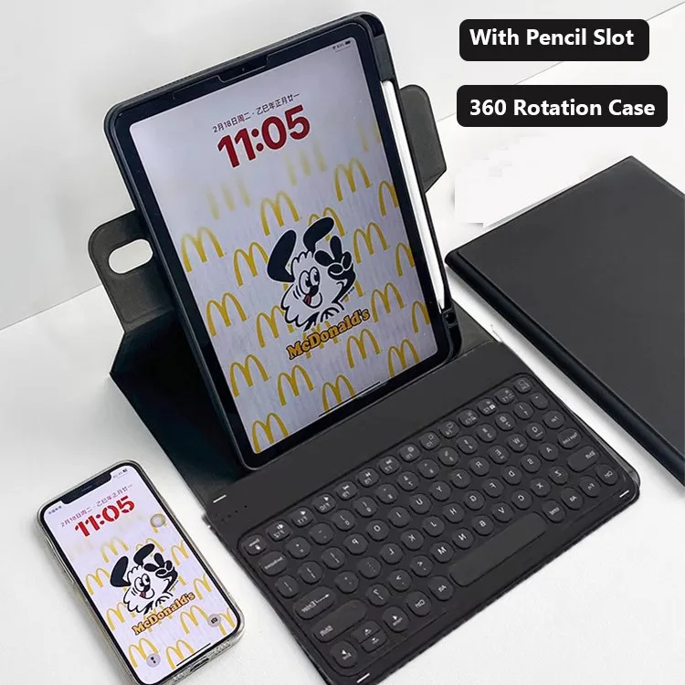 

Чехол для iPad 11th A16 2025 11 дюймов 10th 10.9 A2696 Air 7 6 5 4 3 2 1 10.2 9th 8 7 Вращающаяся магнитная клавиатура с держателем для ручки