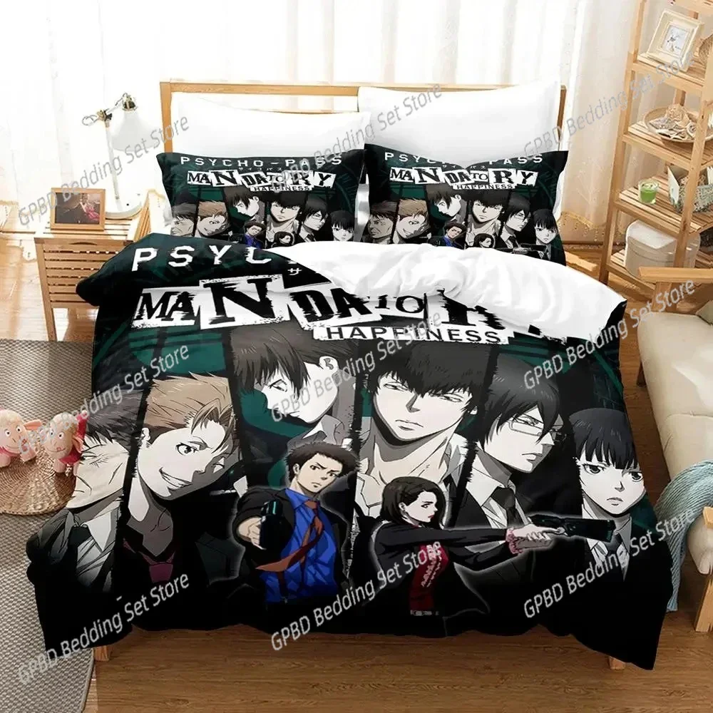 

Anime Psycho Pass Bedding Set For Bedroom Soft Modern Bedspreads Comefortable Kids Duvet Cover Quilt Cover And Pillowcase