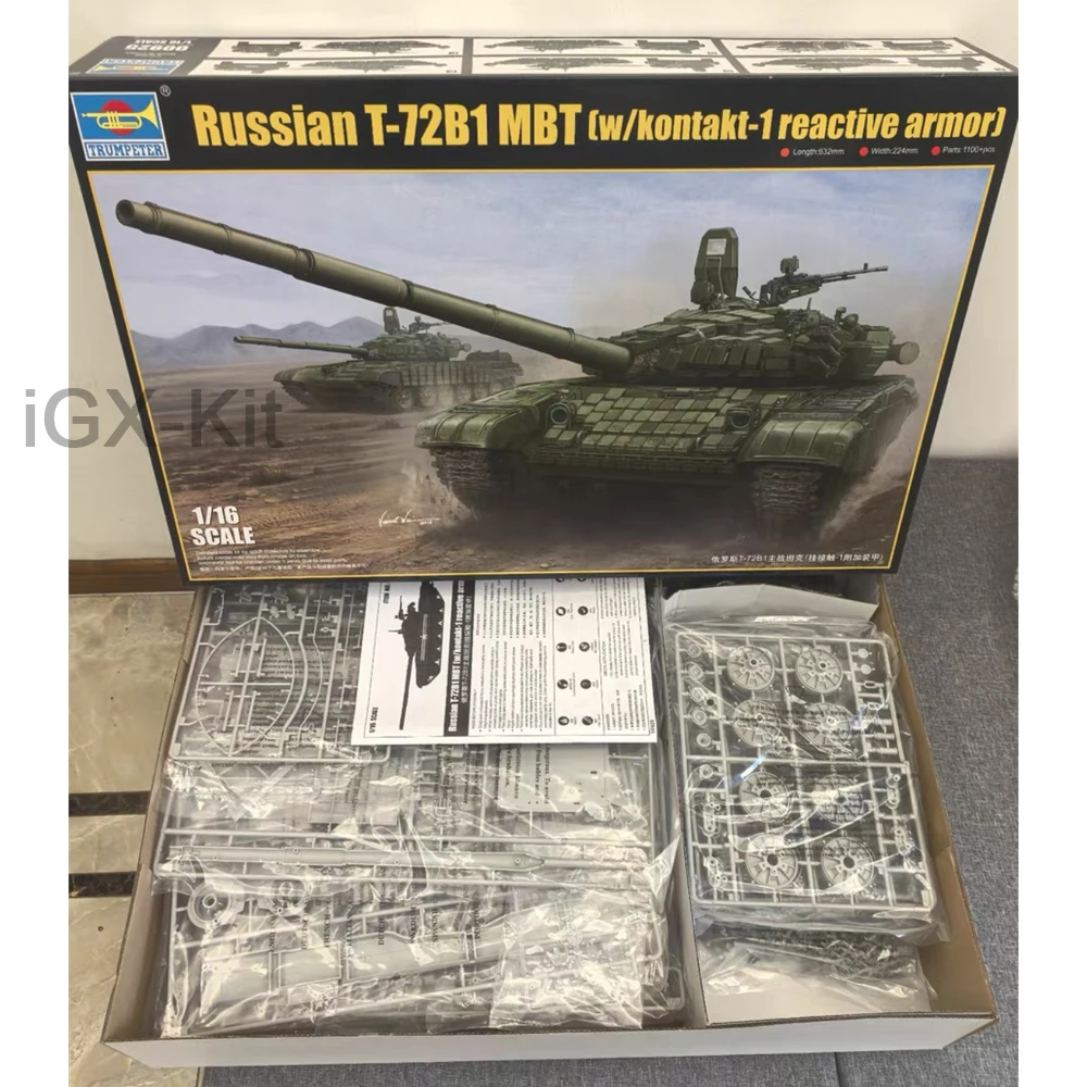 عازف البوق 00925 1:16 مقياس الروسية T72 T-72B1 MBT الرئيسية معركة دبابات لعبة السيارة البلاستيك التجمع بناء أطقم منمذجة #1