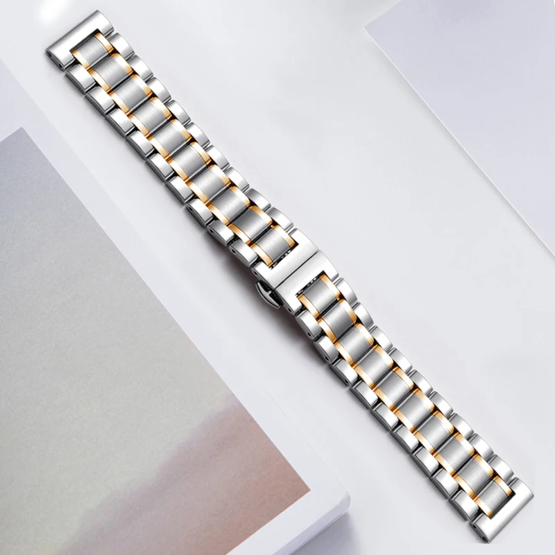 CICIDD Stainless Steel Watchband Suitable For Longines L2 L4 Series Butterfly Clasp Accessories Men's And Women's Watch Chains