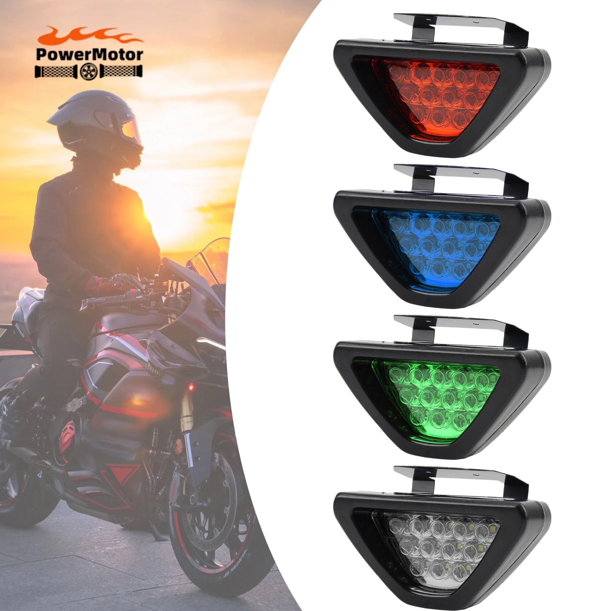 

Universal Motorcycle Triangle Brake Light LED Tail Light Warning Light for Cafe Racer Scooter Honda Harley Yamaha Modified Parts