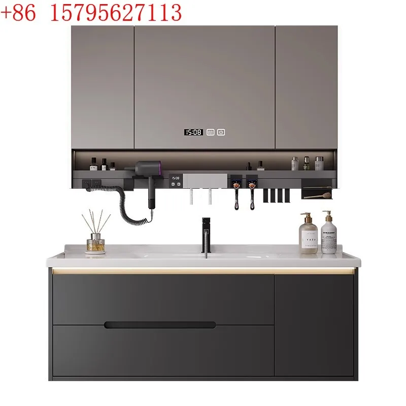 

Simple bathroom, light luxury sink, washbasin integrated bathroom cabinet