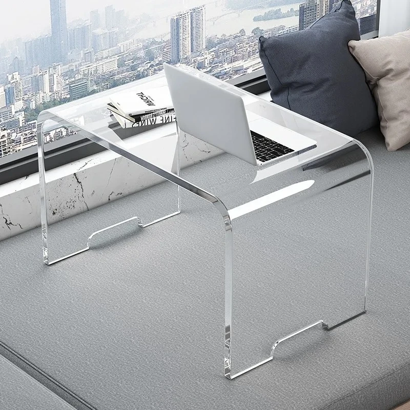 

Acrylic transparent table balcony home small coffee table low table bedroom sitting desk bed computer desk