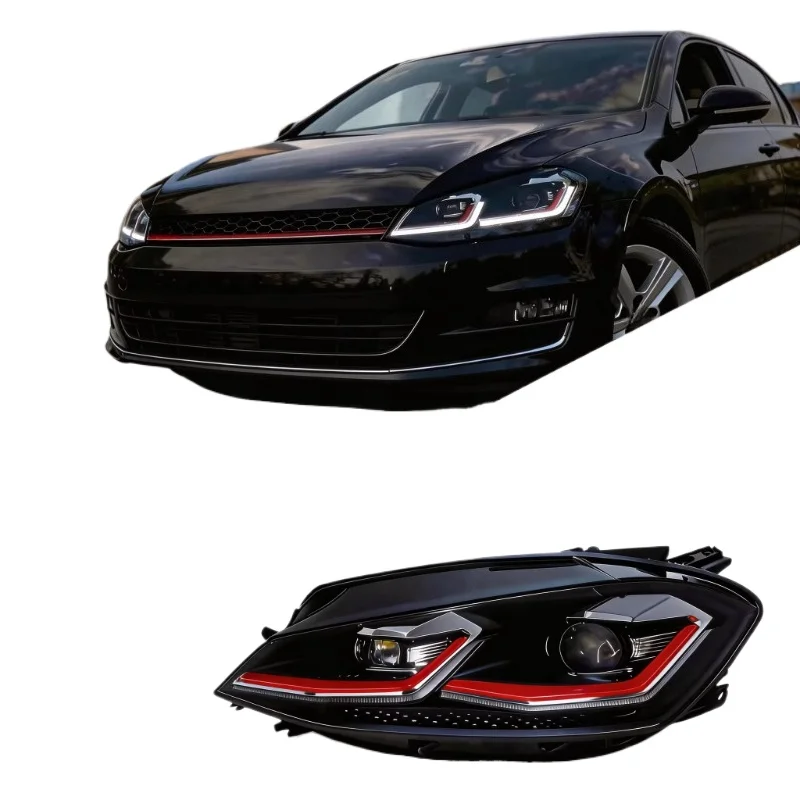 

Full LED Headlight Assembly for Golf 7 MK7 GTI 2013-2017 Upgrade 6000K Dynamic DRL Sequential Turn Signal Plug and Play