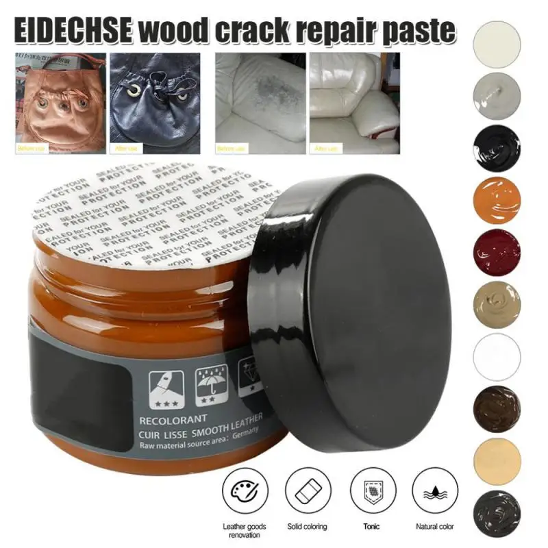 Cream Style Leather Repair Kit Car Seat Color Restoration Tool Fix Scratch Crack Rips Recoloring Shoes Clothes Sofa Scrach Set