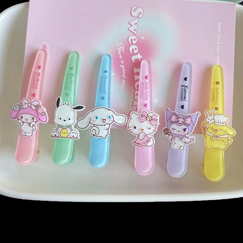 

Sanrio декоративные заколки для волос с высокой лицевой стоимостью в стиле аниме с милыми мультяшными сердечками для девочек