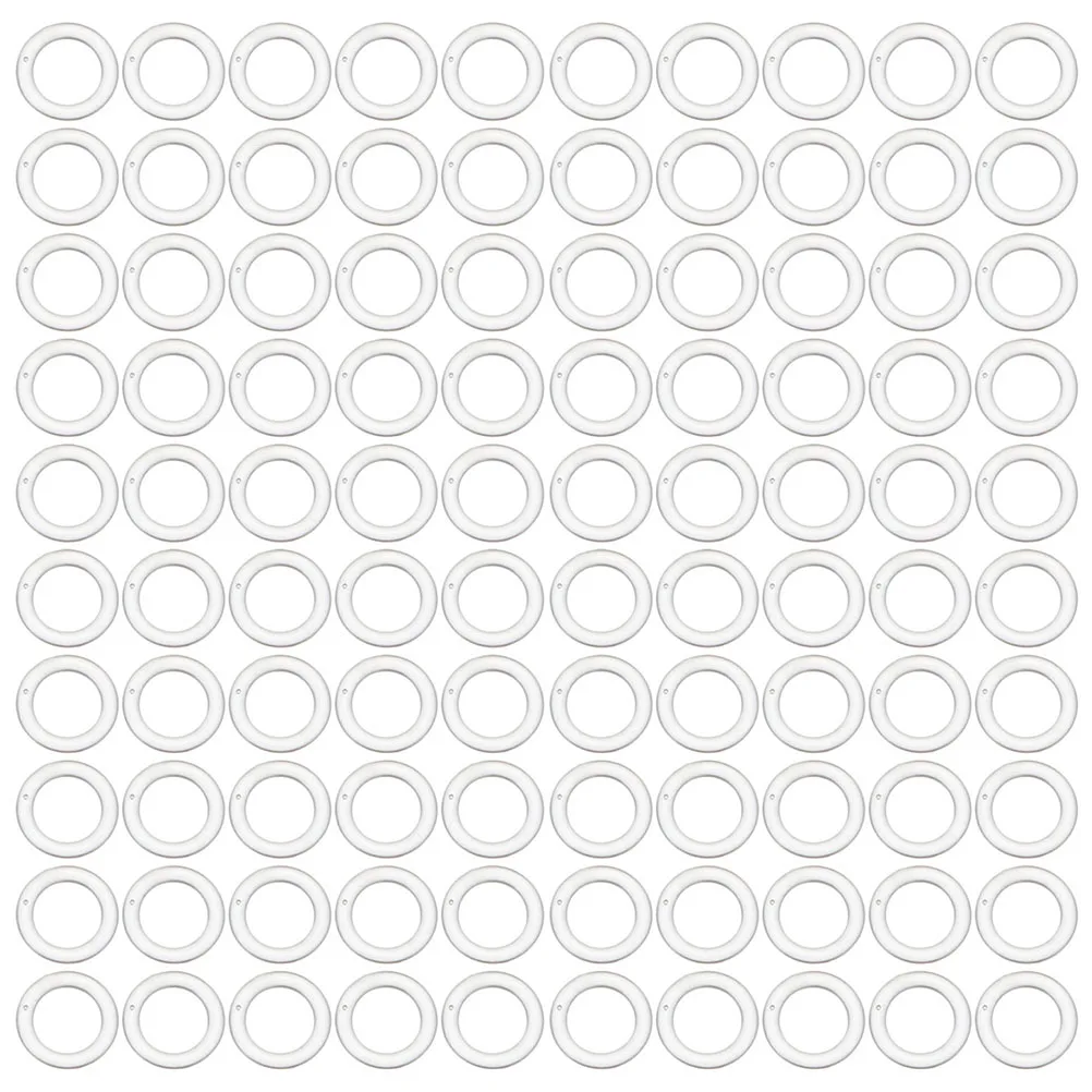 

200 Pcs Curtain Accessories Window Drapery Eyelet Rings Circle for Drapes Plastic Curtains Rods Small