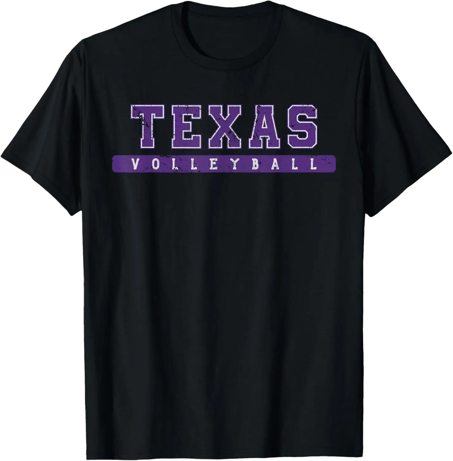 

Футболка с винтажным текстом Texas Volleyball фиолетового цвета