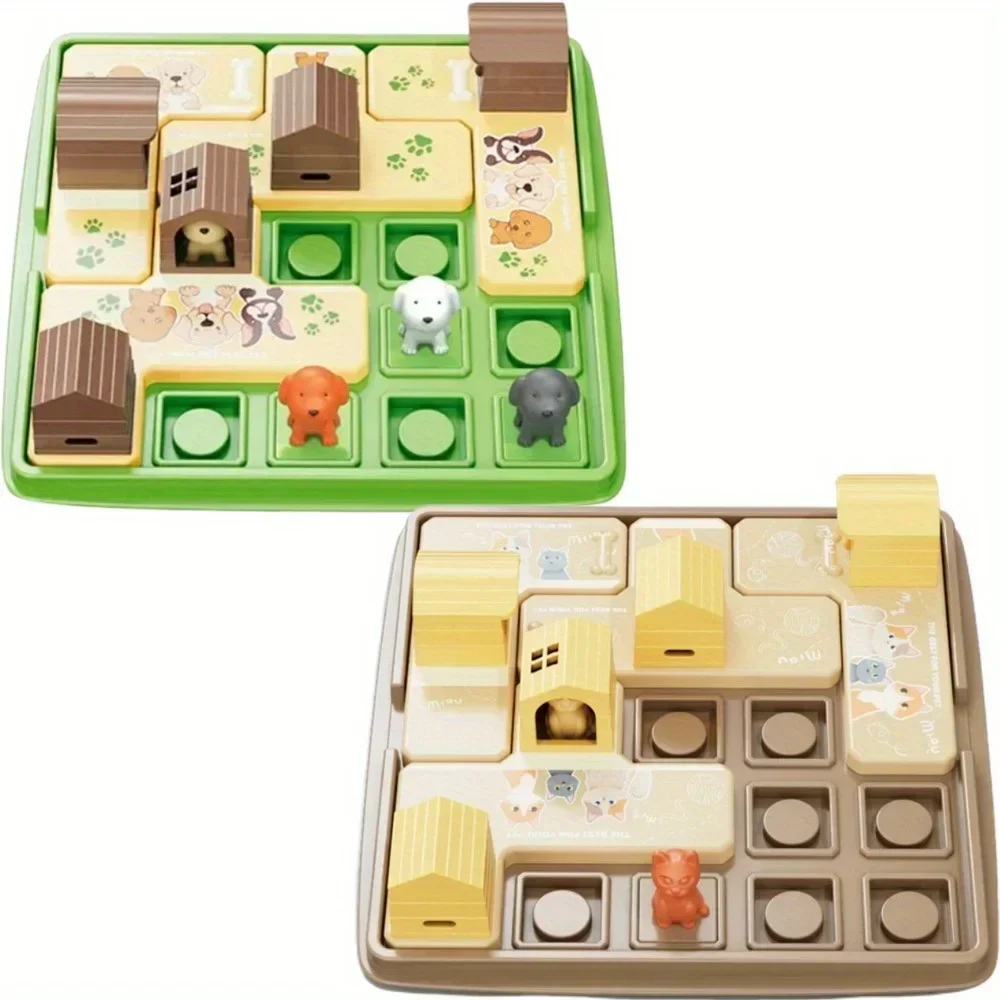 Pai-filho brinquedos educativos interativos crianças labirinto do cão quebra-cabeças pensamento lógico treinamento jogo de tabuleiro jogos de atividades de viagem