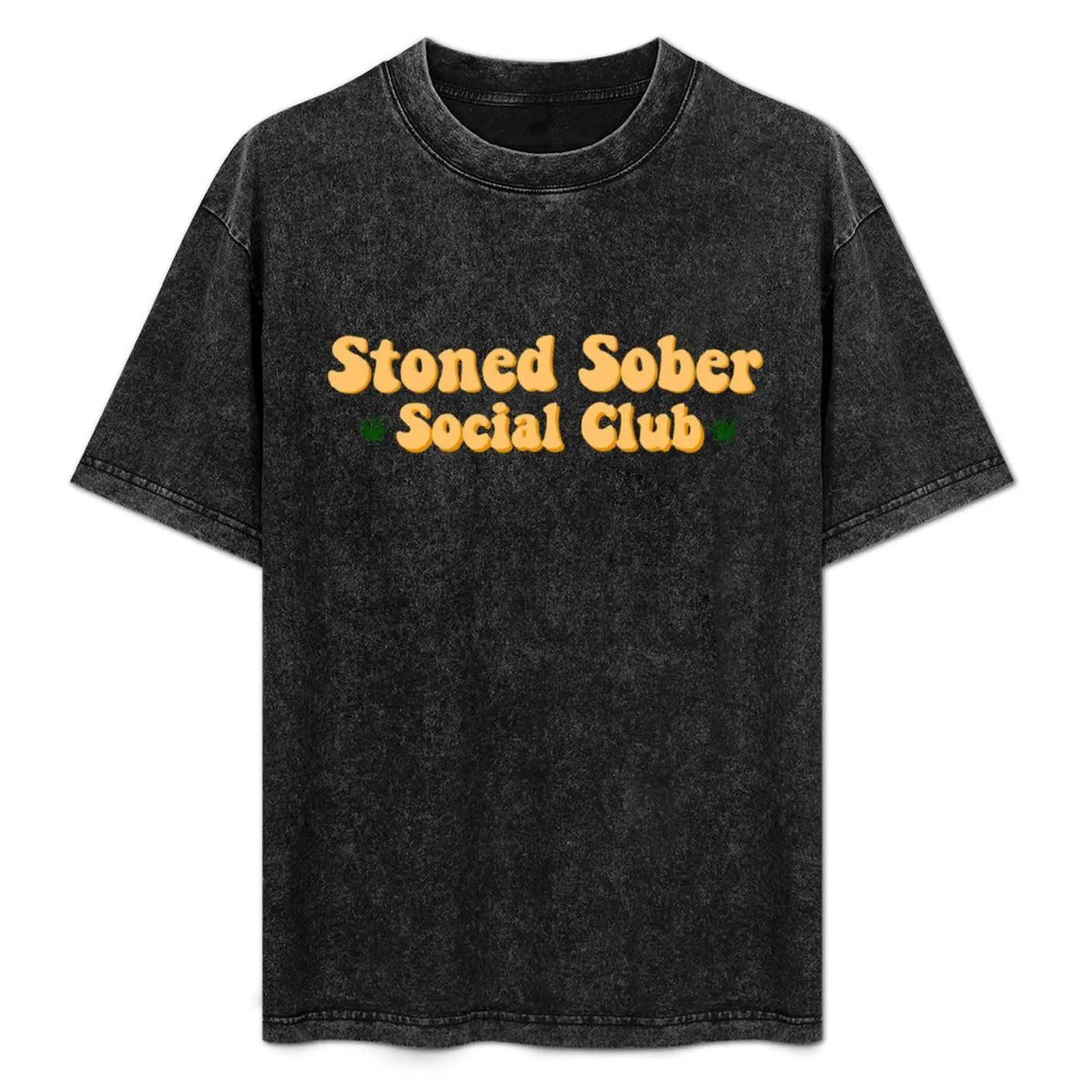 Stoned Sober Social Club T-Shirt blacks baggy shirts vintage t shirts luxury clothes men