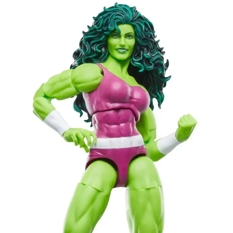 【Hot Sales】Original Hasbro Marvel Legends Series Retro Card Iron Man SHE Hulk Anime Figure Model Toys Ornaments