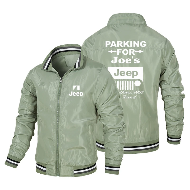 

Cross-border men's multi-functional sports and leisure loose trend JEEP print jacket - sporty fashion slim style workwear