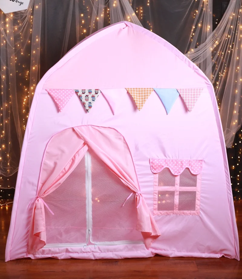 Princess Tent for Girls Girls Play Tent with flag Kids Tents Playhouses Indoor Outdoor Princess Castle Play Tent for Kid Gift