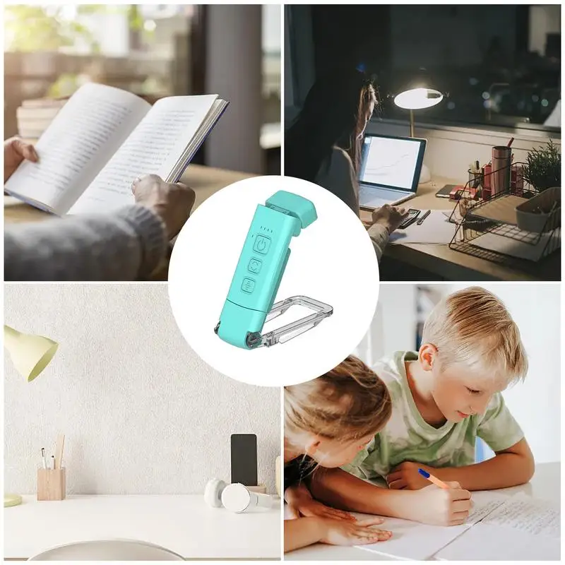 Lampada da lettura per libri lampada da lettura da tavolo ricaricabile dimmerabile piccola lampada da scrivania alimentata tramite USB Clip di protezione per gli occhi sulla lampada segnalibro