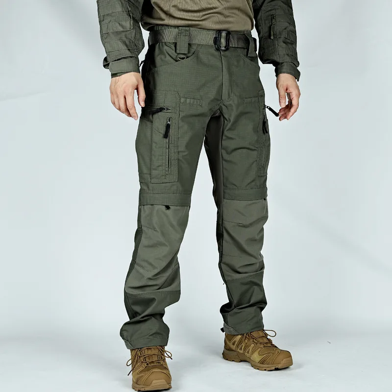 New Men\'s Tactical Pants Outdoor Multi Bag Casual Military Special Service Trousers Camping Hiking Training Pant Spring Autumn