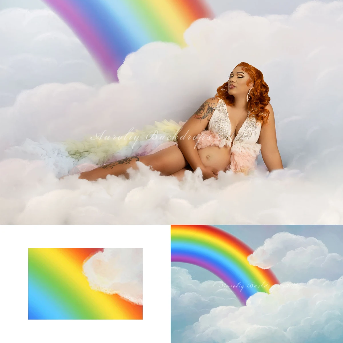 

Cloud Rainbow Backgrounds Cake Smash Kids Adult Photography Props Child Baby Pregnant Ray Of Beauty Decors Photo Backdrops