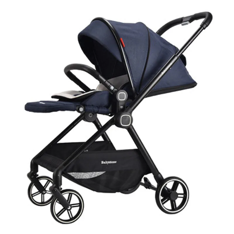 Two-way Seat Stroller High Landscape Lightweight Newborn Travel Stroller Folding Four-wheeled Shock-absorbing Baby Stroller