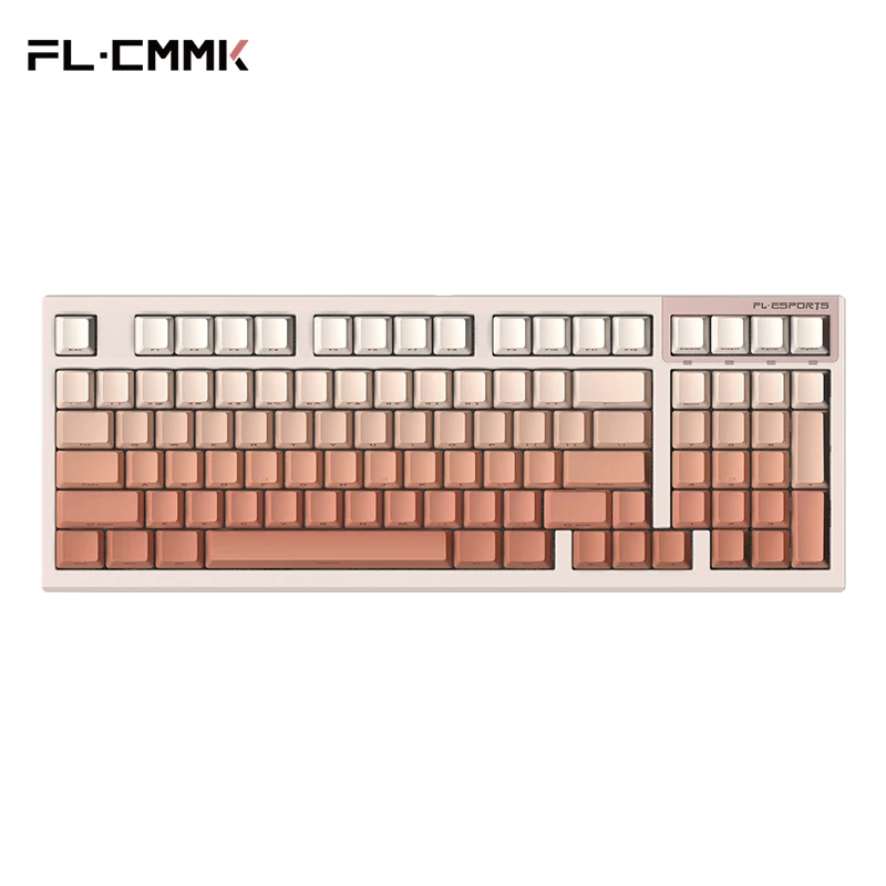 

FL·ESPORTS FL980V2 PRO Mechanical Keyboard 97Key Blush Side-engraved Keycap TTC Love Axis Wireless Keyboard Lover's Gift