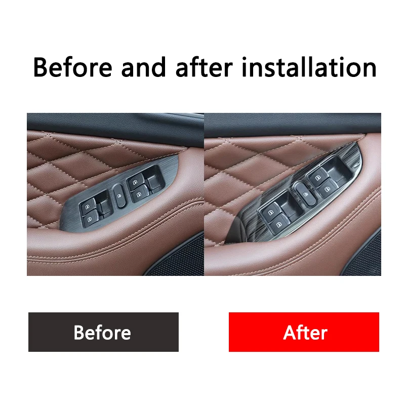 For Great Wall Poer Gwm Poer 2019-2026 Car Window Glass Lift Switch Panel Armrest Decoration Trim Stickers Parts Accessories