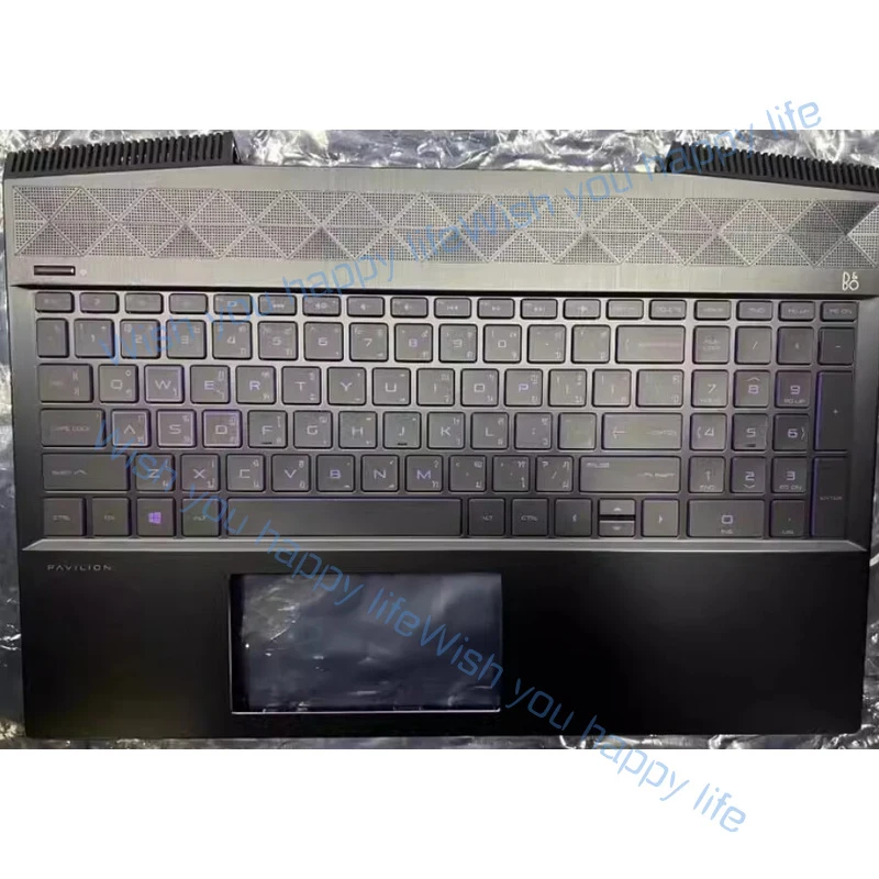 

N... for HP Pavilion 15-CX Black Palmrest with Purple Keys (Thai)