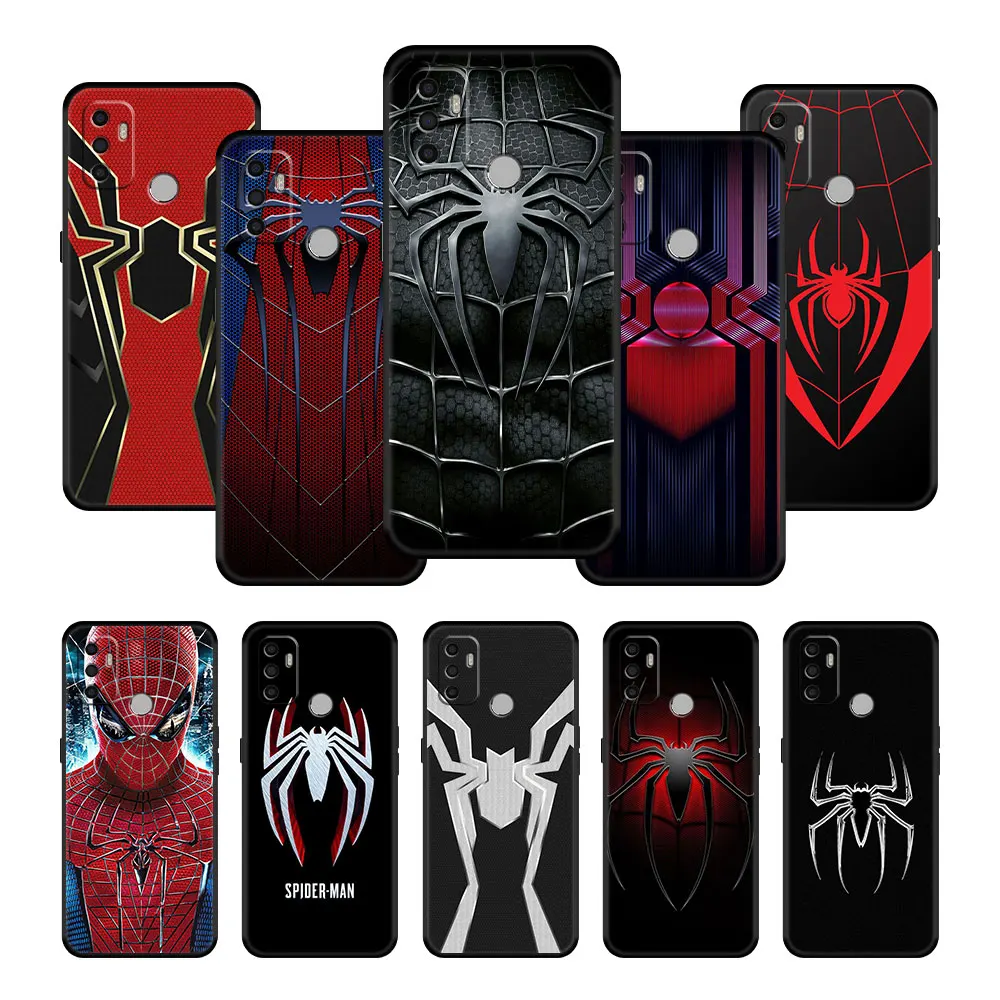 Marvel Spiderman Logo Phone Case for Apple iPhone 14 13 15 Pro Max 11 Pro 12 Mini SE X XS Max XR 78 Plus Soft Cases Cover