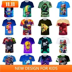 Boys Summer T-shirt Tees Anime Figures Cartoon Characters Kids Cosplay Costumes T Shirt Boys Christmas Halloween Gifts