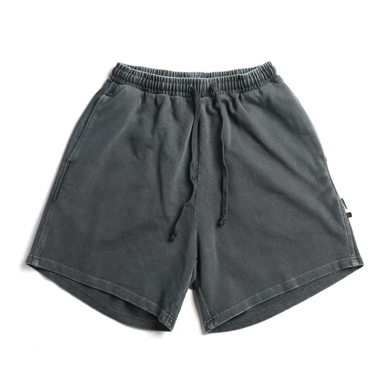 

Japanese 5/10 Length Ultra-Loose Shorts 460gsm 100% Cotton Heavyweight Heavily-Washed Knitted Shorts Summer Unisex Casual Shorts