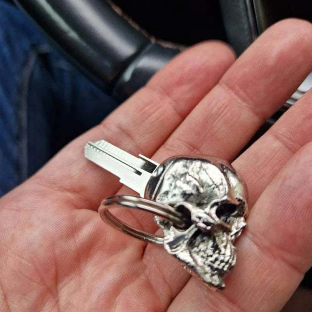 Metal Demon Skull Key Cover Decorative Key Accessory Universal Modified Key Cover Metal Demon Skull Key Cap for Motorcycle