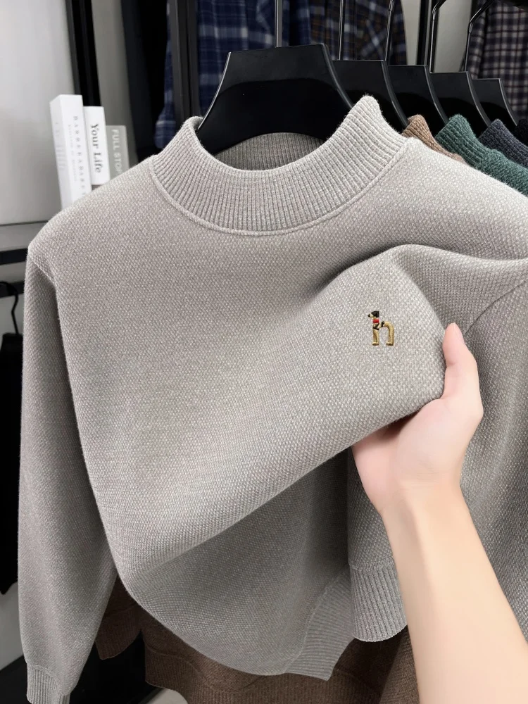 الراقية أزياء الرجال العلامة التجارية الكلاسيكية الكلب الصغير المطرزة محبوك سترة الأكثر مبيعا جديد مريح السترة في الخريف الشتاء #2