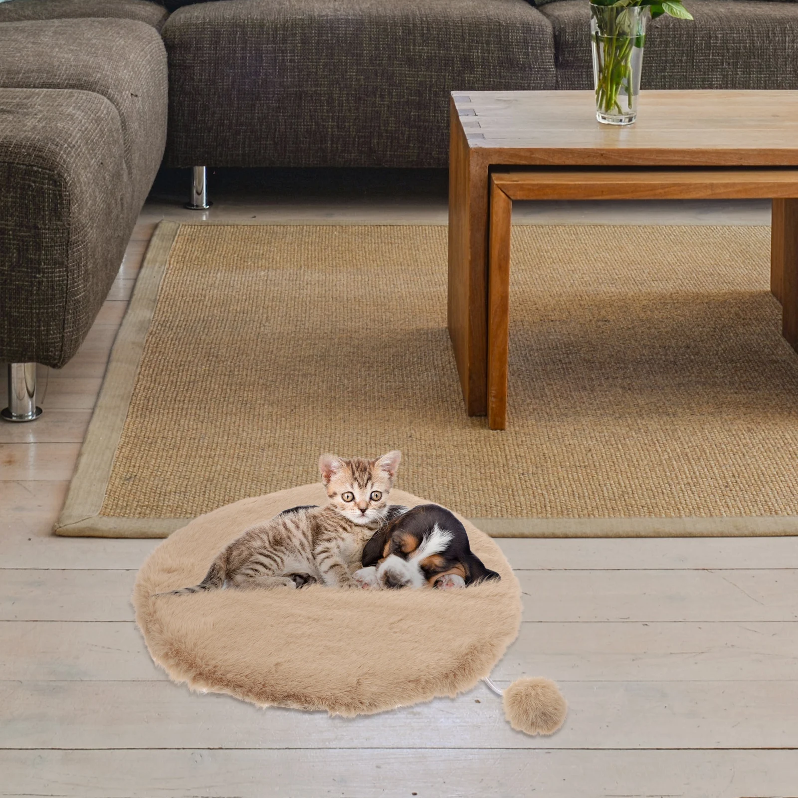 

Pet Warm Cushion Cat Sleeping Cushion Kitten Lace Bed Mattress Pad Cats Dogs Soft Joint Pain Relief Small