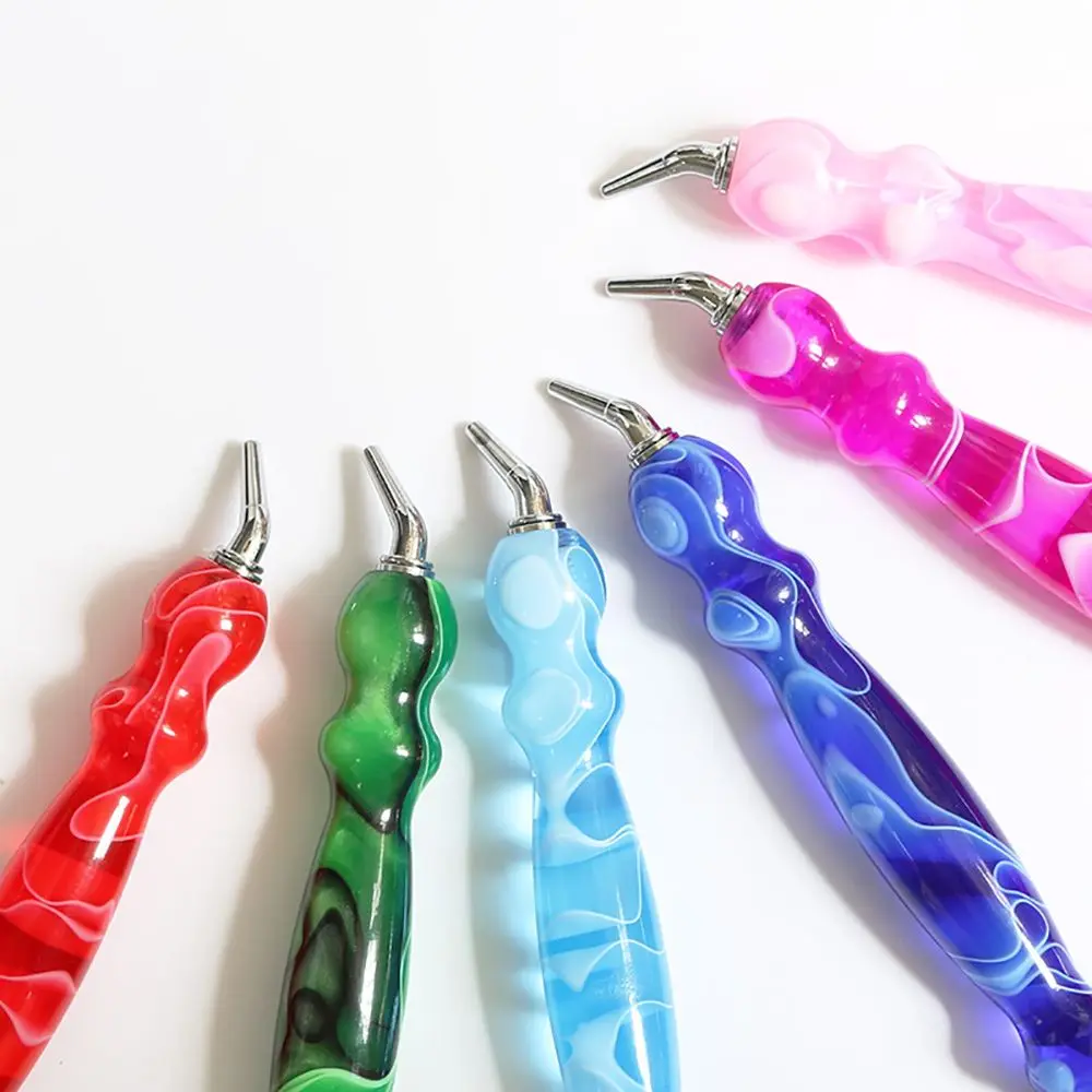 Lukisan berlian Resin pena Multi-placker ramah lingkungan Alloy pena pengganti kepala poin pena bor bordir DIY kerajinan seni kuku