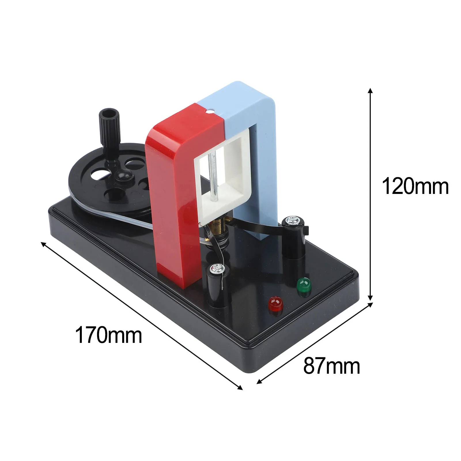 Hand Crank DC Generator Physics Teaching Instrument For Faraday Experiment With Dual LED Indicator Science Lab For Educational T