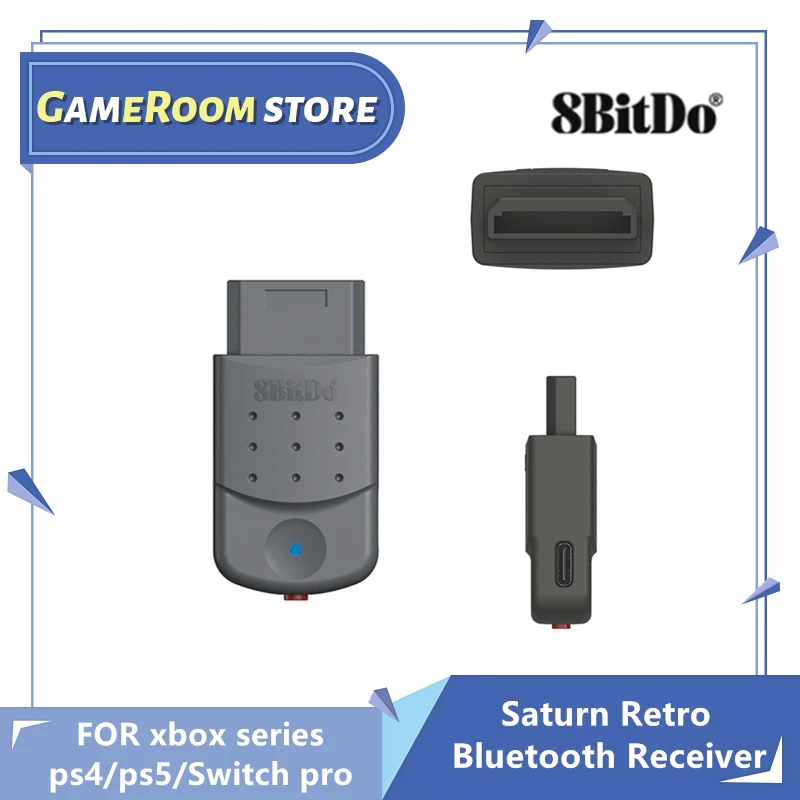 

8BitDo Saturn Ретро Bluetooth-приемник Windows, для серии Xbox, геймпада Xbox One, коммутатора Pro и контроллера PS5/PS4