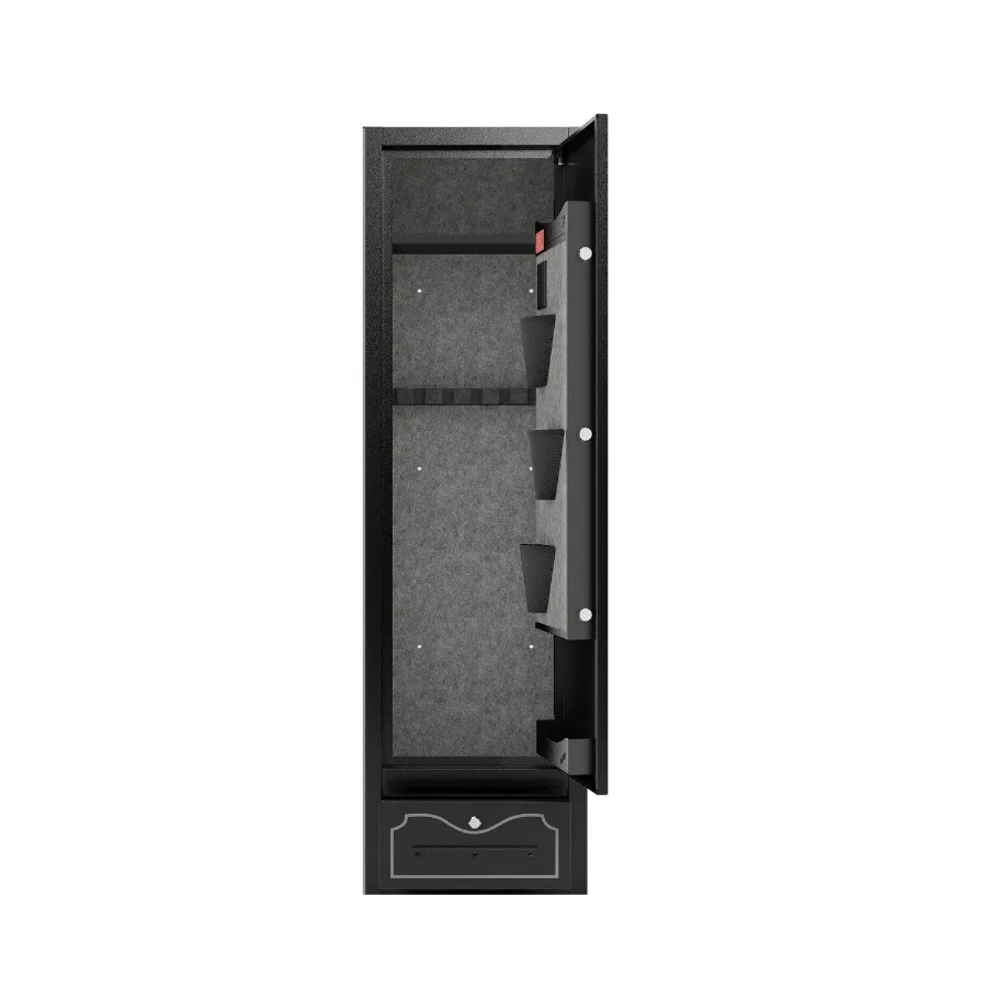 8 Gun Capacity Rifle Safe. Holds Rifles Pistols Shotguns. Digital Lock for Quick Access. Removable Shelf. Special Gun Rack for
