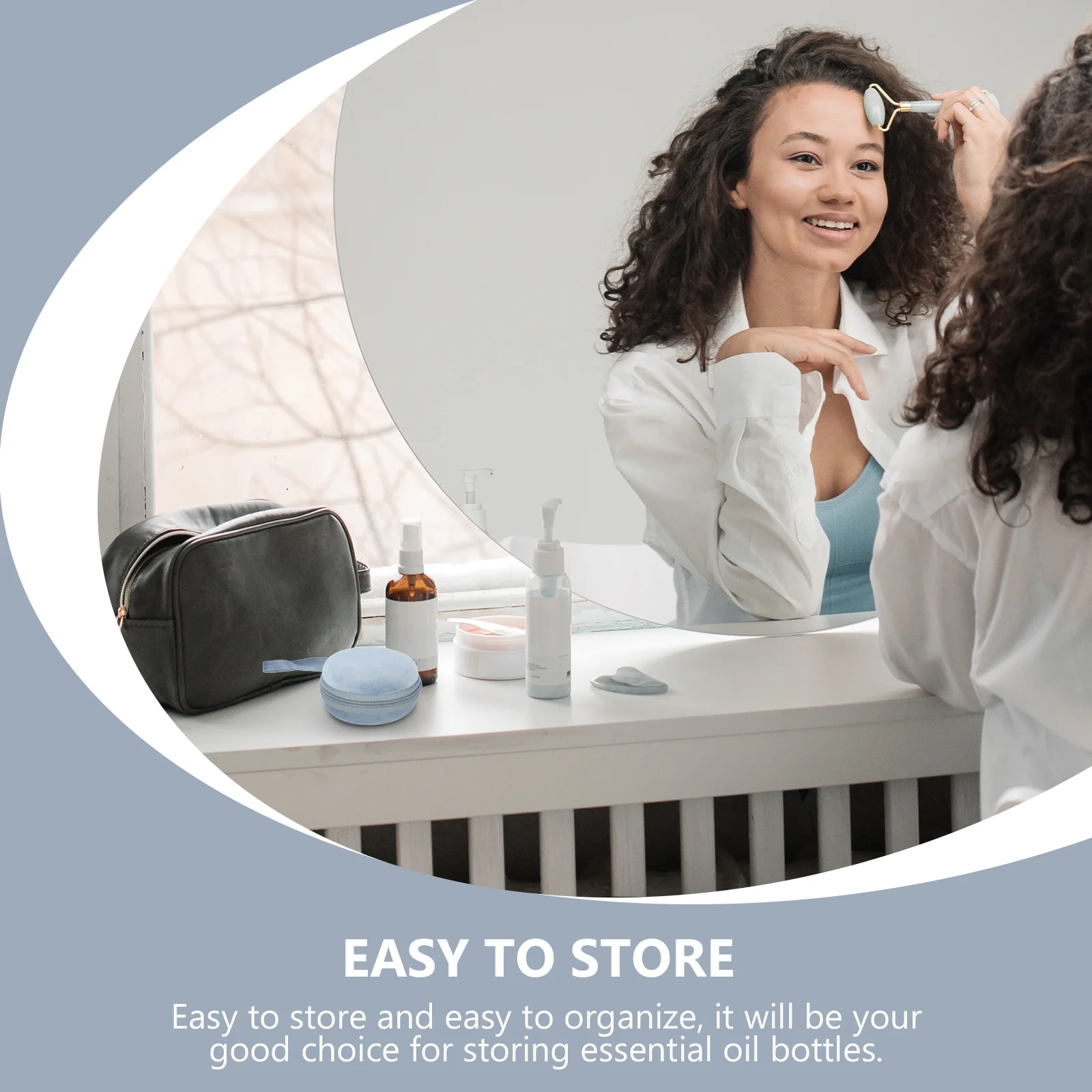 

Essential Oil Bottle Organizer Portable Storage Bag Durable Soft Material Compact Design Smooth Texture Travel Bag For Essential