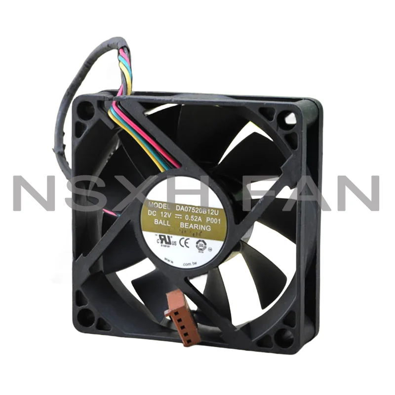 Ventilateur de refroidissement DA07520B12U, 12V, 0,52 A, 4 fils, 7520