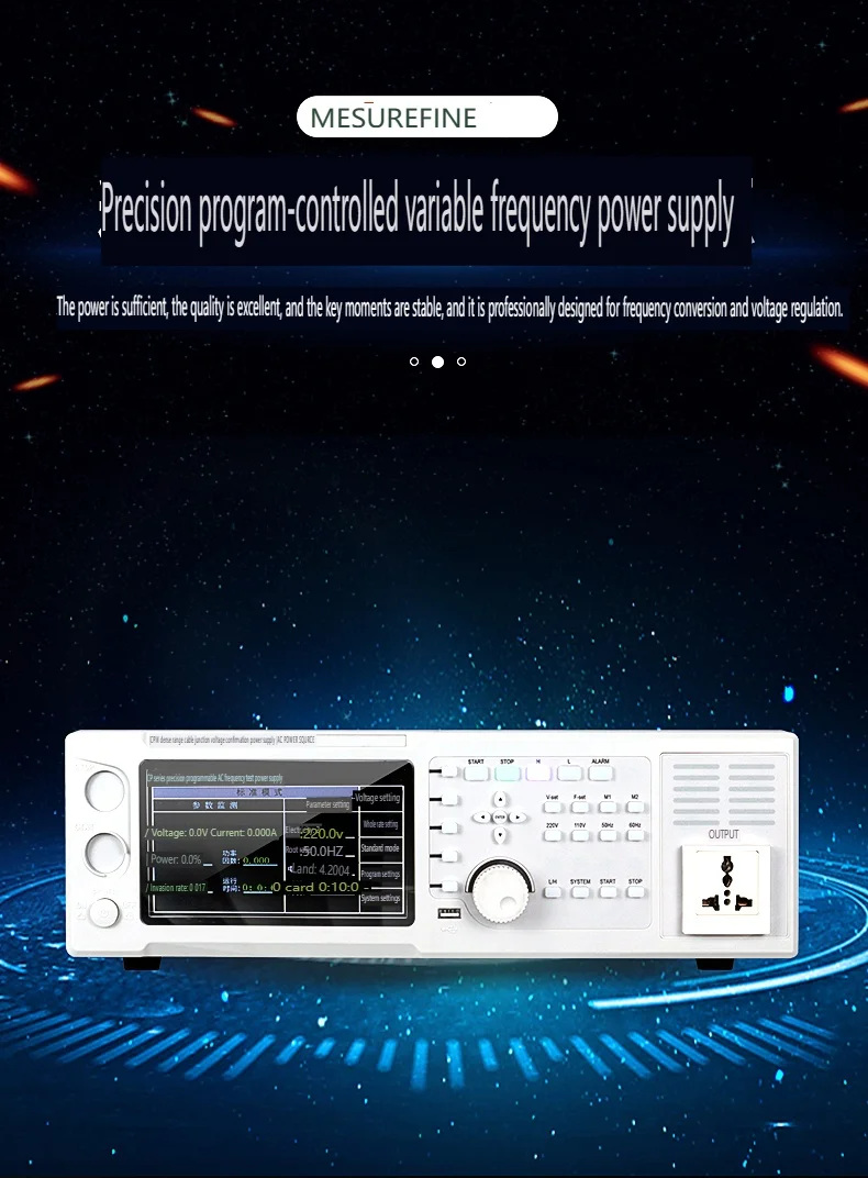 Myami 300v 600V 500va 1kva 45hz 400hz Single Phase Screen Programmable Variable Frequency Desktop Ac Power Supply