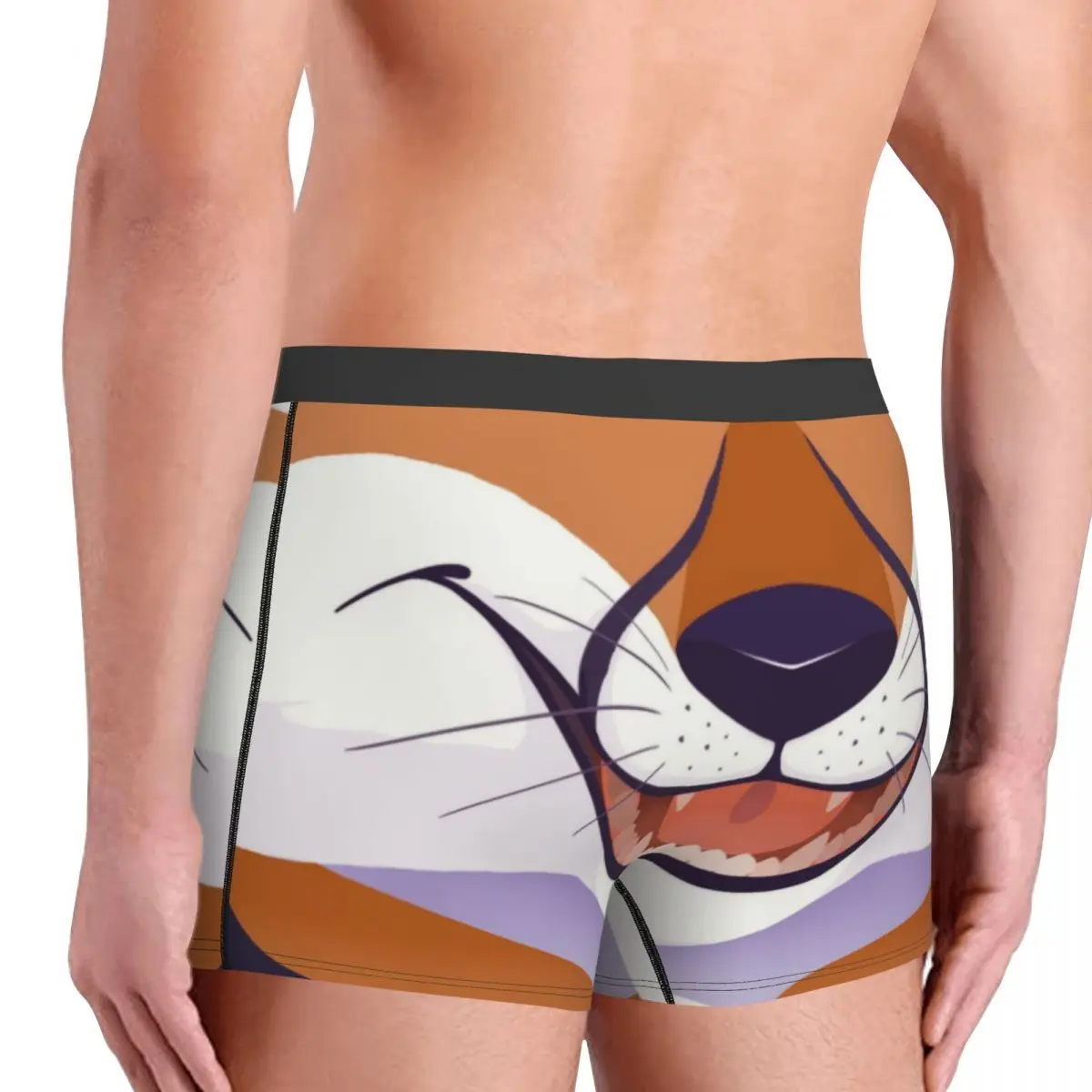 Custom Novelty Fox Maw Boxers Shorts Panties Men\'s Underpants Stretch Animal Pattern 3D Printing Briefs Underwear