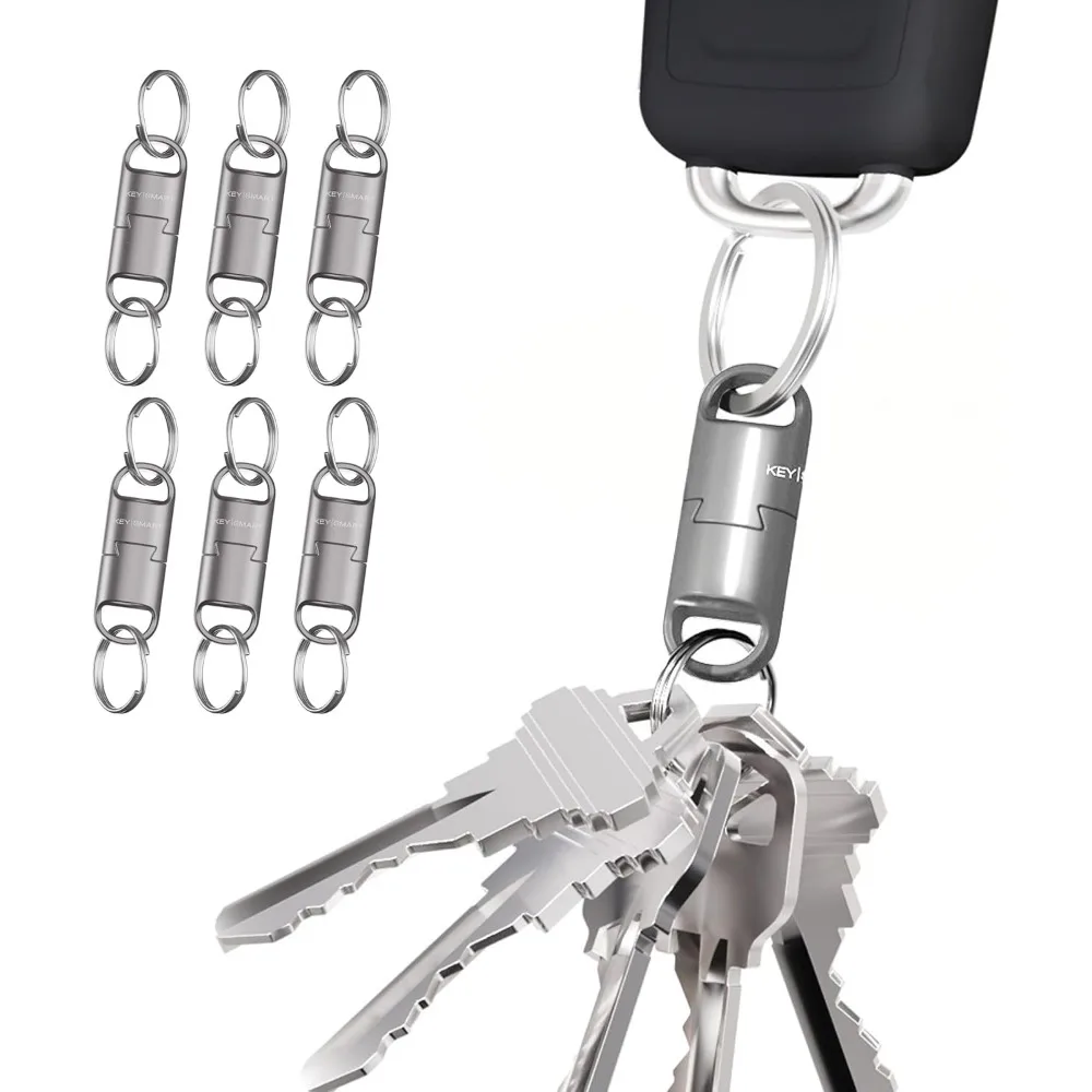 

Magnetic Key Holder for Purse and Car Keys with Detachable Quick Release Ring