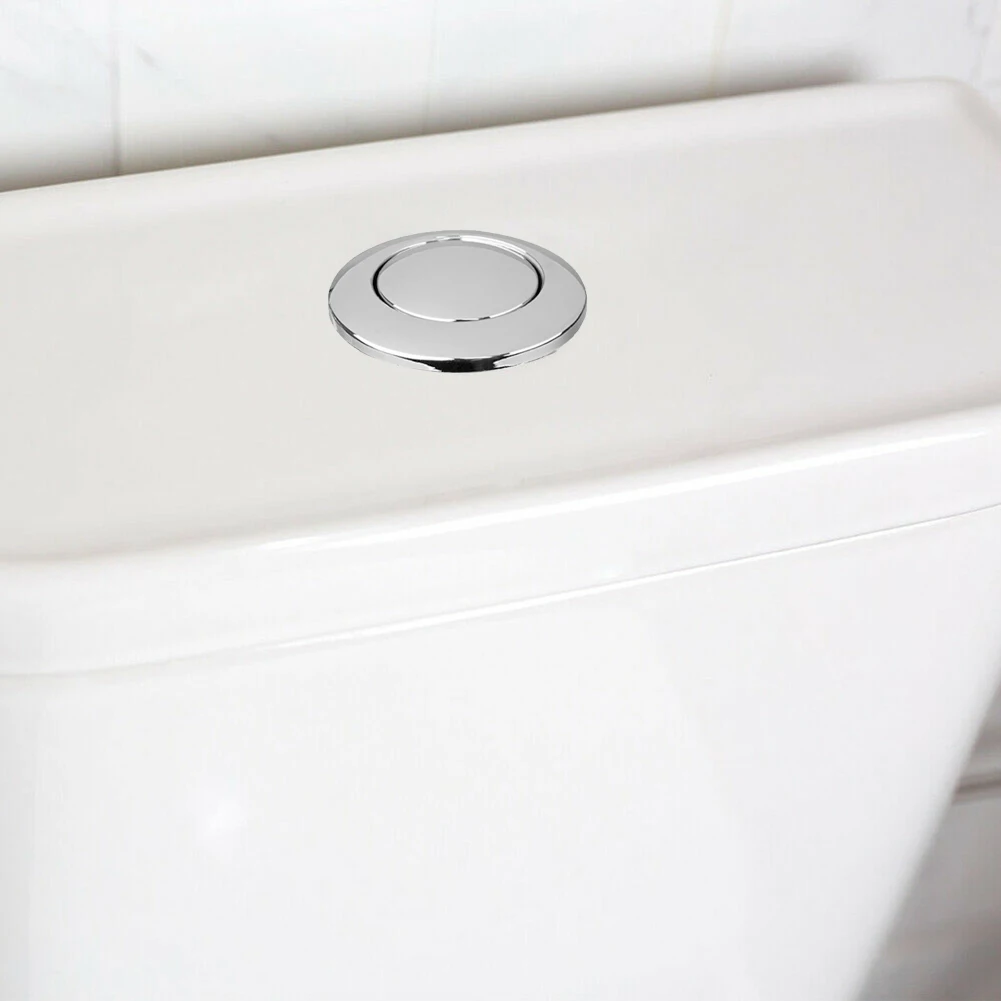 Toilet Single Flush Buttons Water Tank Round Valve Rods Push Buttons Water Saving For Cistern Bathroom Toilet Accessories